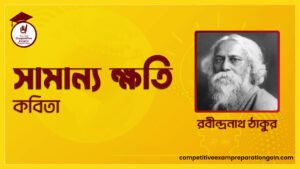 সামান্য ক্ষতি কবিতা